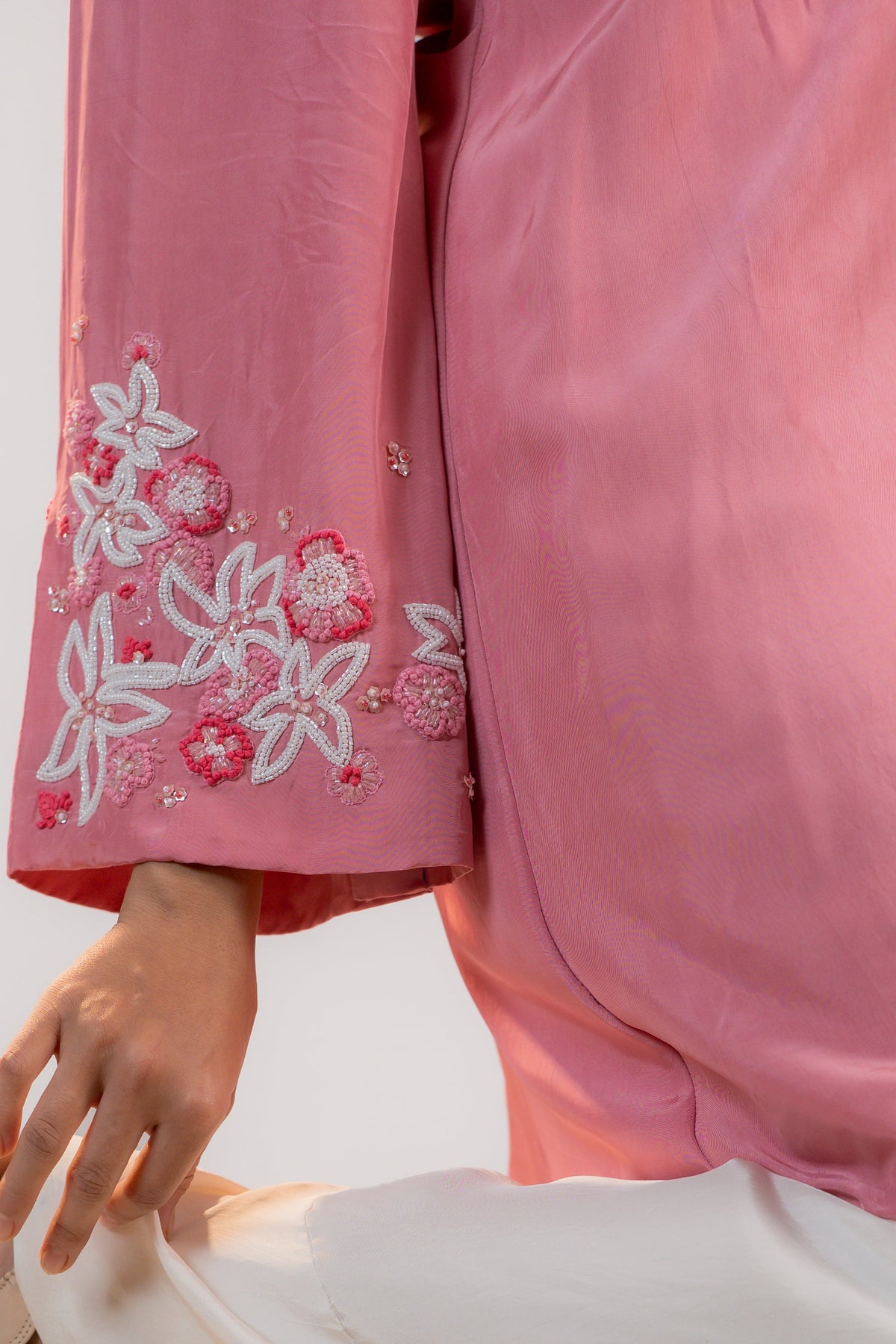 MIRA — Button Front Mini in Rose Pink
