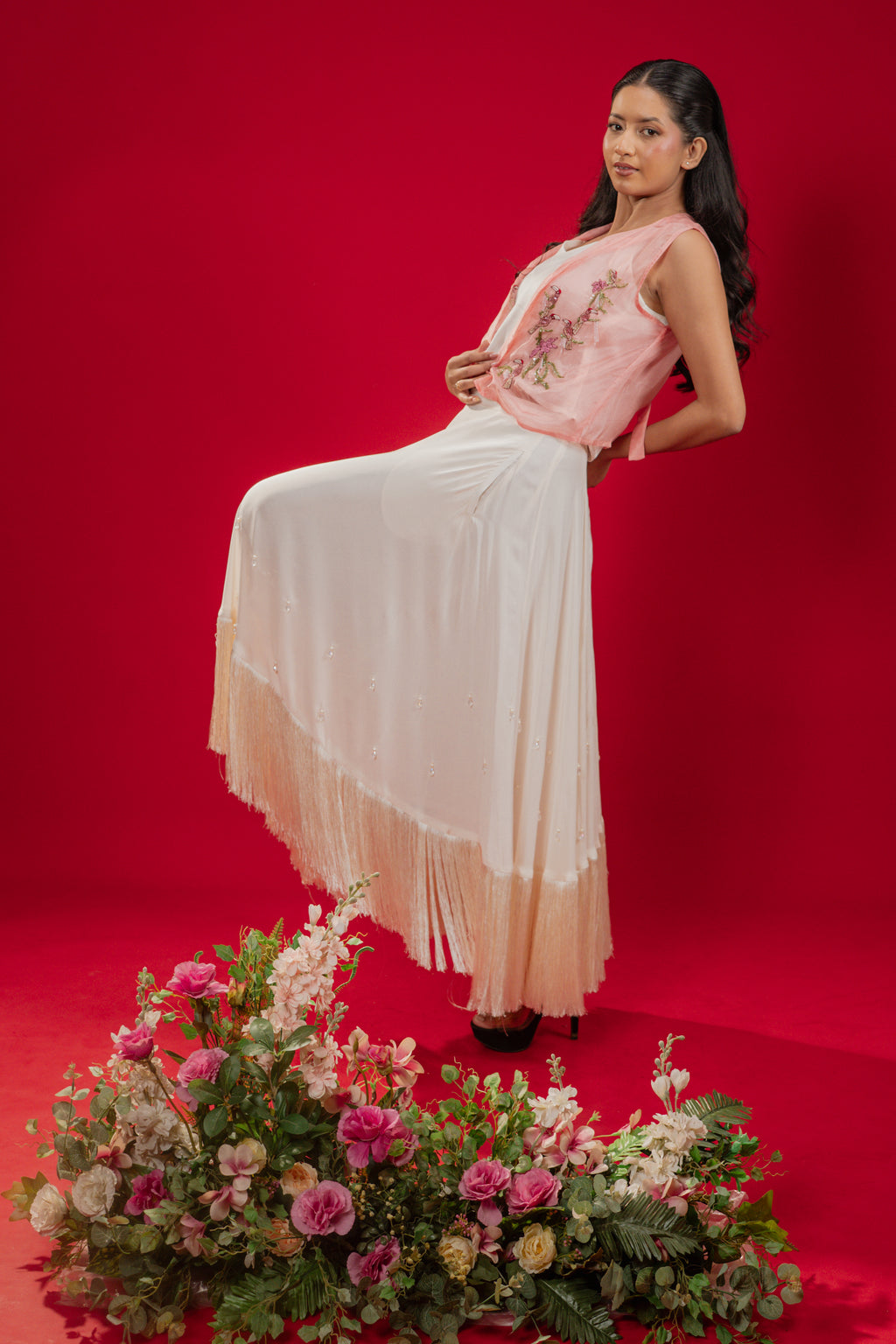VELA — Waistcoat in Soft Coral
