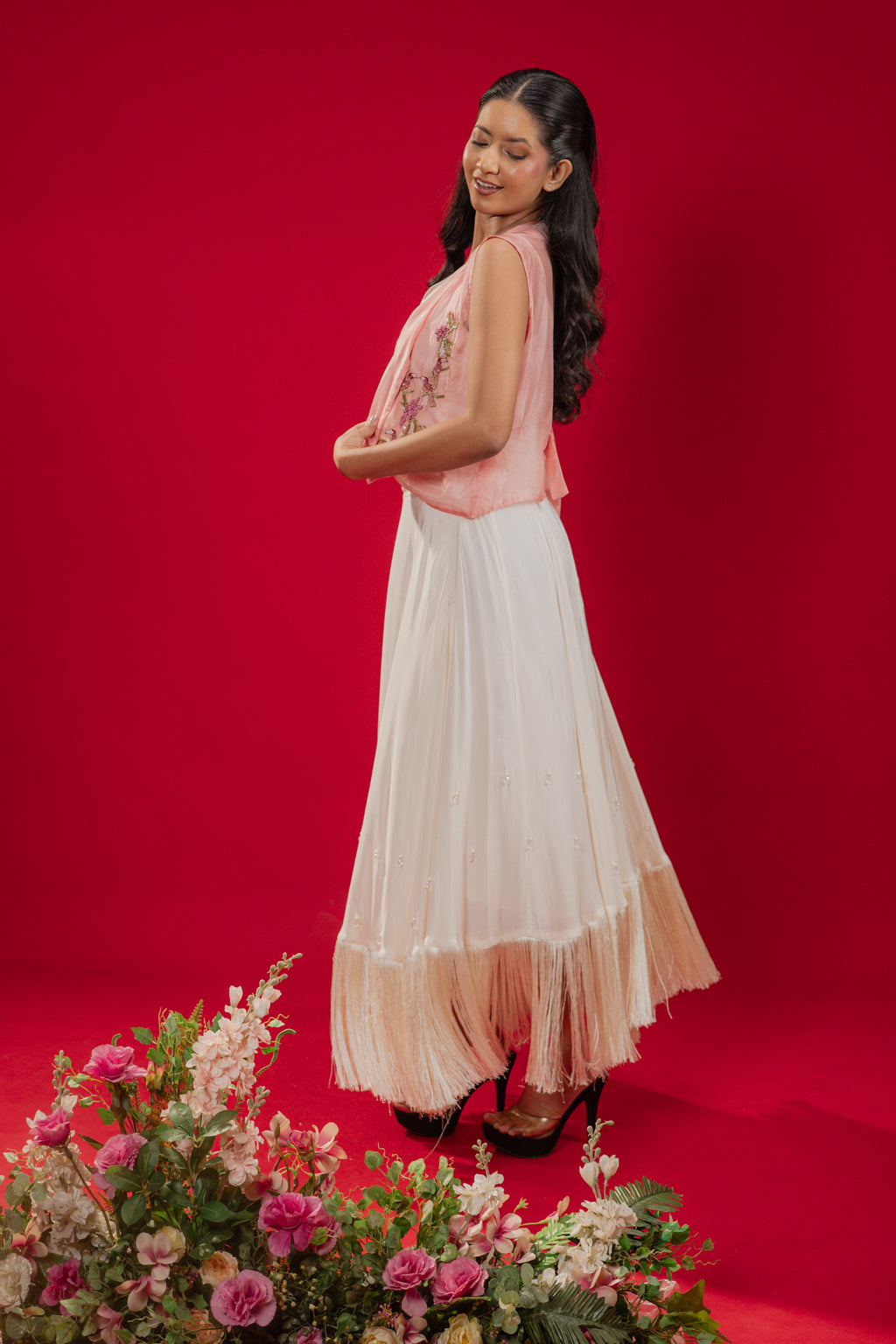 VELA — Waistcoat in Soft Coral