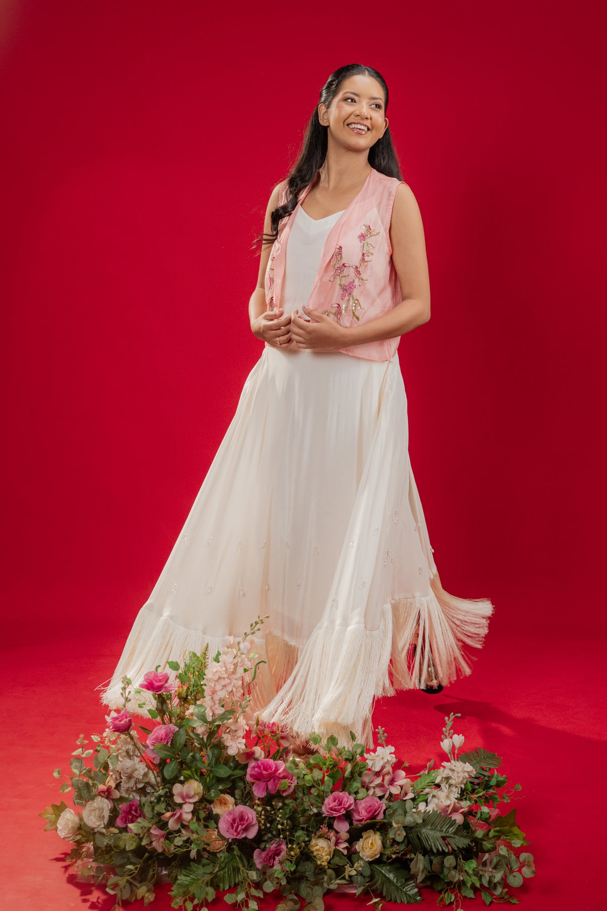 VELA — Waistcoat in Soft Coral