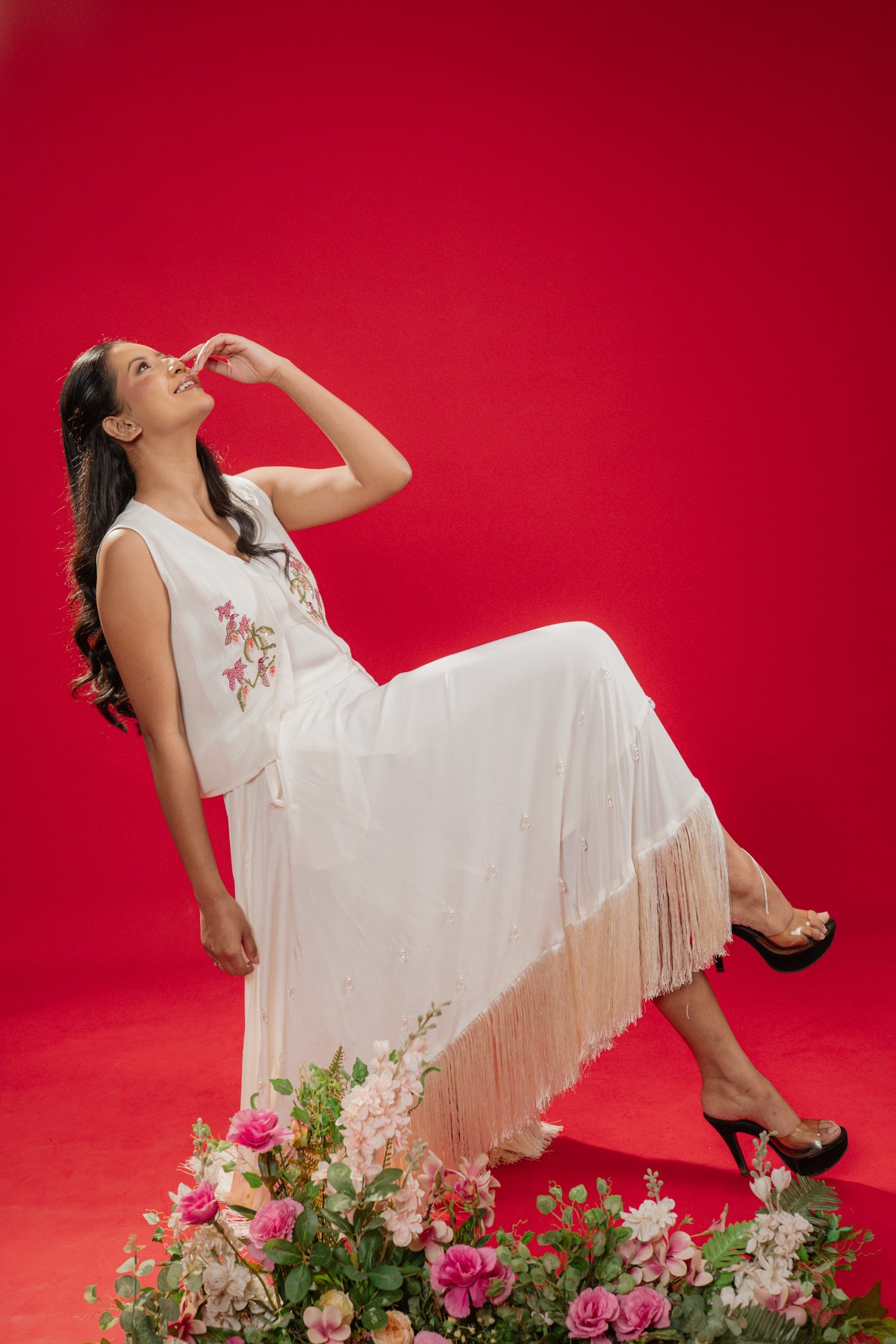 RAYA — Skirt in Pearled Ivory