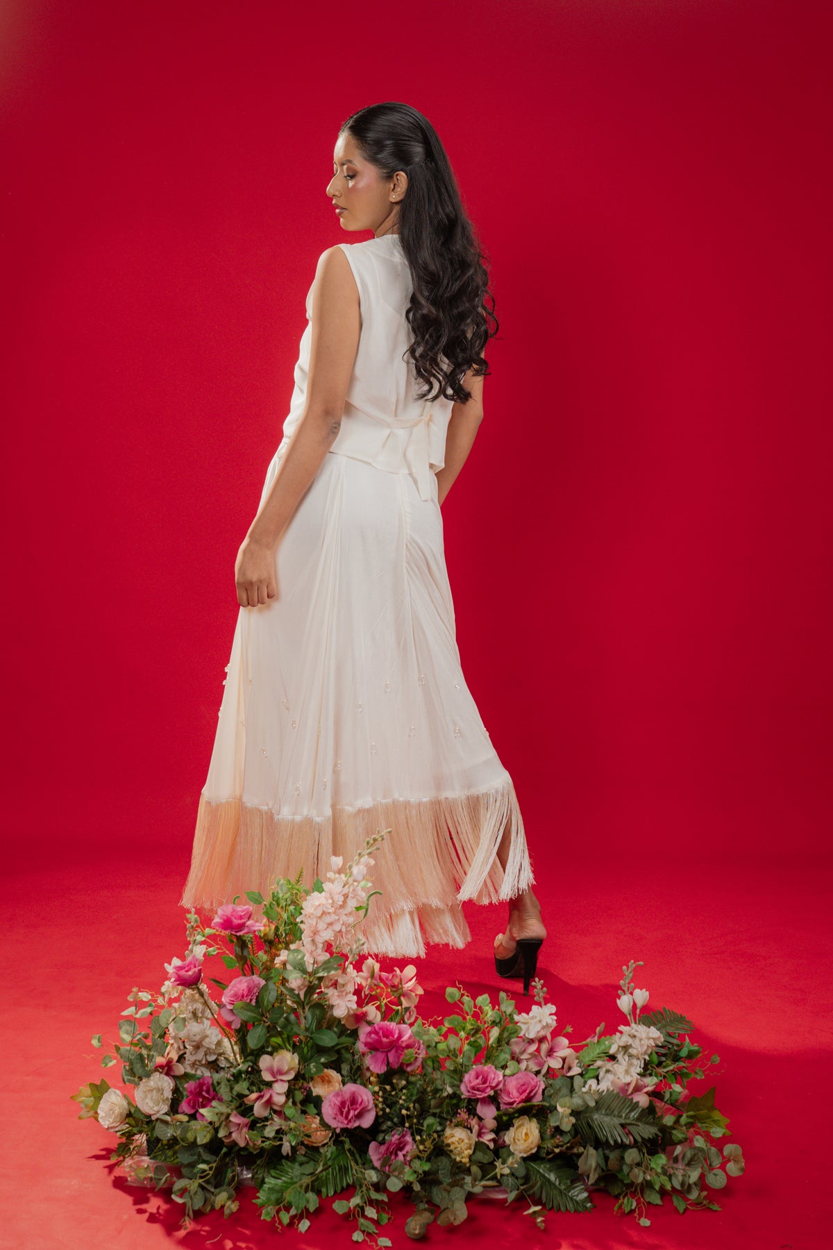 RAYA — Skirt in Pearled Ivory