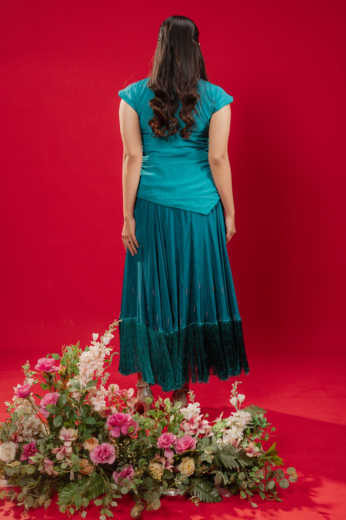 RAYA — Skirt in Deep Teal